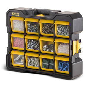 Organizador Portátil Stanley Fatmax de 12 Compartimentos, Unidad de Almacenamiento de Herramientas de Plástico con Cierre de Pestillo - Product Image 1