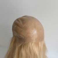 Perruque complète en cheveux humains vierges péruviens soyeux, avec base en PU fine et élégante, effet naturel