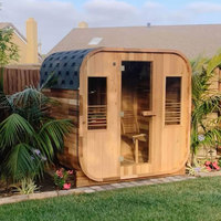 Sauna Triunity, Kubah Sauna Luas Ideal untuk 6 Orang, Sauna Luar Ruangan untuk Kumpul Keluarga