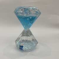 Minuteur liquide en forme de diamant, figurine flottante en acrylique (Père Noël, Princesse, Dauphin), sablier, jouet sensoriel, décoration de maison pour les fêtes, cadeau