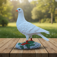 Statue de Pigeon Réaliste pour Jardin - Décoration Extérieure pour Pelouse, Cour et Patio