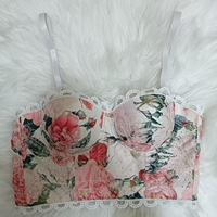 Top Corto Sexy con Estampado Floral para Mujer, Corsé de Malla Transparente, Top Corto con Estampado de Serpiente, Estilo Y2K
