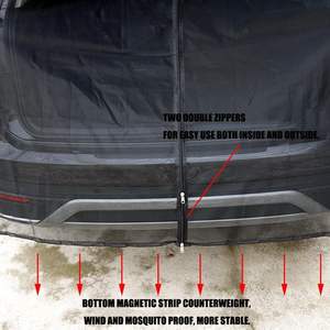 Pantalla de malla para parasol de coche, ventosa magnética para puerta trasera de coche, mosquitera antimosquitos, parasol de ventilación, mosquitera - Product Image 4
