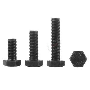 Pernos Hexagonales Jiu Fei Wu Jin M6 M8 M10 M12 M14 Grado 12.9 de Acero Aleado Negro, Totalmente Roscados, Métricos DIN 933 - Product Image 3