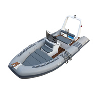Bateau pneumatique semi-rigide 480C à haute flottabilité, coque en fibre de verre avec tube en Hypalon