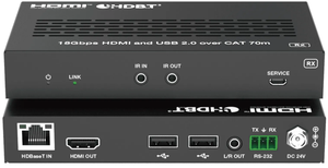 Extenseur KVM <span class=keywords><strong>HDMI</strong></span> 3.0 USB-C <span class=keywords><strong>HdbaseT</strong></span> 4K 60Hz sur un seul câble CAT6A/7 jusqu'à 70 m avec contrôle IR RS232 et POC - Product Image 2