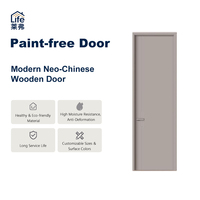 Porte intérieure préfinie |   Porte de chambre d'hôtes sans peinture, écologique, structure stable, service OEM pour projets d'appartements