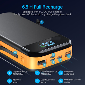 <span class=keywords><strong>พา</strong></span><span class=keywords><strong>ว</strong></span><span class=keywords><strong>เวอร์</strong></span><span class=keywords><strong>แบงค์</strong></span> 20000mAh 22.5W ชาร์จเร็<span class=keywords><strong>ว</strong></span> พร้อมหน้าจอดิจิตอลและสายชาร์จในตัวสำหรับอุปกรณ์มือถือ - Product Image 5