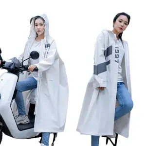 customized size color Electric car rain coat men and women models single long full body with travel riding raincoats