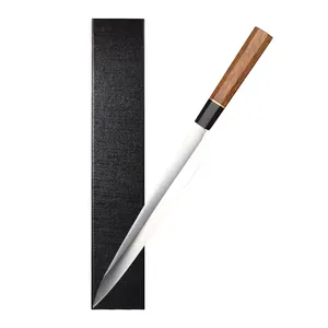 Cuchillo de cocina japonés de 10 ", cuchillos de cocina clásicos de estilo japonés, caja negra, 5cr15mov, mango de palisandro, cuchillo Sashimi