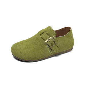 Zuecos de Ante para Mujer, con Correa Ajustable, Plantilla de Corcho, Punta Cerrada, Cómodos, Planos, Multicolores - Product Image 1