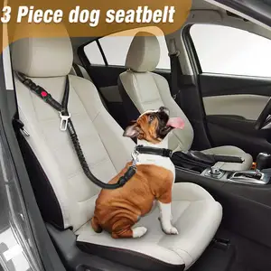Dog Chest Leash Adjustable Pet Car Seat Belt Leash Dog Leashes