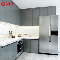 Pembuatan Kustom Meja Pulau Modular Dapur Berkualitas Tinggi Set Kabinet Dapur Modern Bahan Stainless Steel