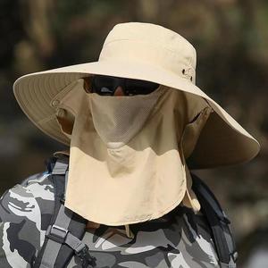Sombrero de sol de ala ancha con solapa para el cuello, malla transpirable, ajustable, para viajes de verano al aire libre, protección solar, sombrero tipo pescador unisex para adultos - Product Image 2