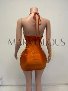 MF mode 2024 strass licou cou vert Applique scintillant maille voir à travers Sexy robe à paillettes femmes fête nuit - Product Image 3