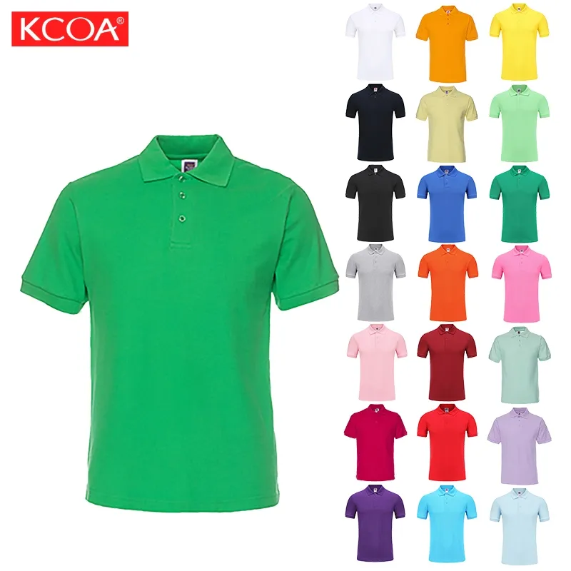 Oem Groothandel 100% Katoen Polo T-Shirt Hoge Kwaliteit Geborduurd Logo Blanco Polo T Shirt Voor Mannen