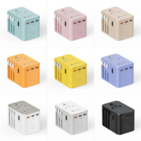 Wontravel PD 45W Adaptateur de prise de voyage électrique multi-prise 5 en 1 Adaptateur de voyage universel avec Type C International
