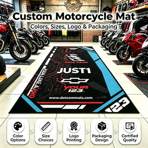 Alfombras Personalizadas para Motocicletas, Tapetes Impresos para Garaje, Tapetes <span class=keywords><strong>de</strong></span> Goma para Piso <span class=keywords><strong>de</strong></span> Motocicletas - Product Image 1
