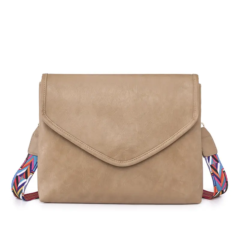 Wholesale Custom Woman Personalized Pouch Straps Vegan Leather Crossbody Shoulder Envelope Clutch Bags