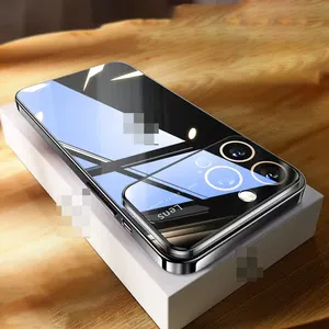 चली उत्पाद 12 सांसद बड़ा लेंस पारदर्शी सेल फोन के मामले में 1.8 2.8 एपर्चर Electroplated मोबाइल फोन कवर के लिए Iphone 15