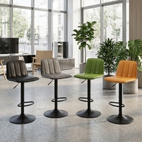 Tabourets de bar pivotants modernes, réglables en hauteur, en cuir PU, chaises de bar minimalistes nordiques, tabourets de comptoir de cuisine en gros