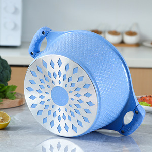 KHÁCH SẠN giả mạo Hợp kim nhôm Cookware sets đá cẩm thạch không dính 10 cái nấu ăn chậu và chảo đồ dùng nhà bếp với Glass Nắp - Product Image 6