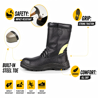 Chaussures de sécurité montantes unisexe AOXIANG pour l'été, usage en chantier et usine, tige en cuir véritable, embout en acier, anti-perforation, confortables pour le travail