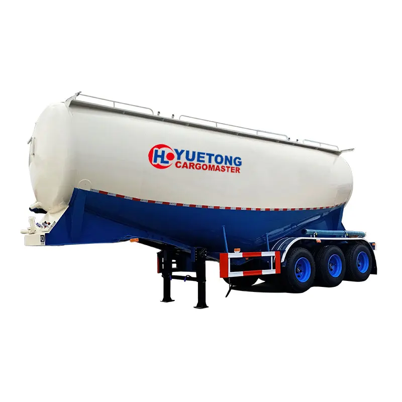 45ton Hoge Kwaliteit Fabriek Directe Verkoop Tri-As Luchtcompressor Tanker Opslagtank Droog Poeder Bulk Cement Tanker Oplegger