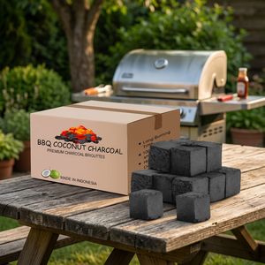 Charbon de coco 100 % naturel de qualité supérieure du fabricant, briquettes de barbecue noires naturelles à combustion longue durée pour chicha - Product Image 2