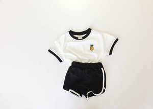 Conjunto de Dos Piezas de Camiseta y Pantalones Cortos para Niñas, Conjunto de Ropa para Bebés Recién Nacidos 2021, Lindos Conjuntos de Tops y Pantalones con Estampado de Frutas para Niños y Niñas, Conjuntos de Verano para Bebés - Product Image 6