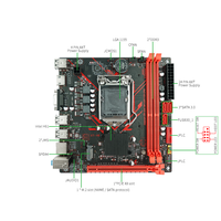 Carte mère ITX pour processeur Intel LGA1155, carte mère de PC de bureau H61, carte mère d'ordinateur DDR3 double canal