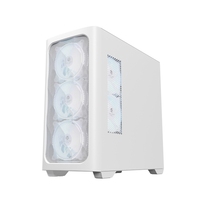 JNP Game ARGB Cool Airflow White Aluminum Alloy PC MATX Gamer Computer Gaming Tower Case with Side Panel Window