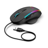 Souris de jeu filaire légère en nid d'abeille, capteur optique RGB, USB, pour ordinateur portable et gamer, vente en gros
