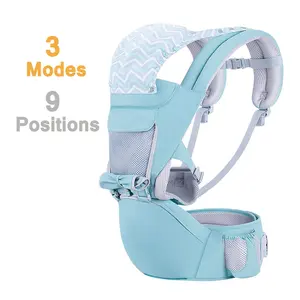 baby kinderwagen wandelen Suppliers-Amazon Hot Koop Ergonomisch Hip Seat Baby Carrier 9 In 1 Met Zonnescherm Hood En Baby Slabbetjes Voor-en Rugzakken astm Cpc