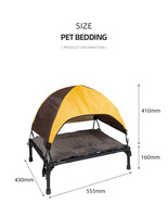 Modernes, wasserdichtes Hundebett mit Eisenrahmen für den Außenbereich, faltbar, tragbar, umweltfreundlich, für alle Jahreszeiten geeignet.
