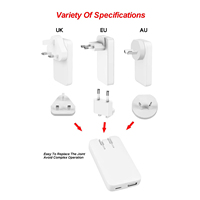 Nuevo Cargador Rápido para Teléfono Móvil, Adaptador de Cargador de Pared con Enchufe Plegable y Reemplazable, Cargador USB Tipo C de 65 W, Cargador Gan