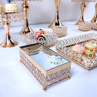 Plateau à dessert en cristal de style luxueux Nicro, fournitures pour fêtes et anniversaires, support à gâteau, décoration, ensemble de présentoirs à gâteaux de mariage