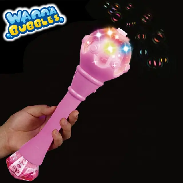 Amazon hot novelty toy plastic bubble wand LED light up kids electronic toys for girls