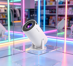 Mini projecteur intelligent HT88, projecteur vidéo Full HD 2K, système d'écran miroir sans fil WiFi, projecteur LED portable pour cinéma maison - Product Image 1