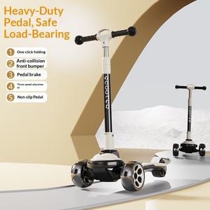 Patinete de Metal de 3 Ruedas DomeRide Babe para Niños de 3 a 14 Años, Niños y Niñas, con un Solo Pedal - Product Image 2