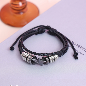 Wholesale Vintage <b>Leather</b> <b>Bracelet</b> Multi Layer Braided Beaded Cowhide Jewelry <b>Bracelet</b> for Men Women - Product Image 2