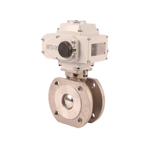 Vanne à boisseau sphérique RS485 actionneur électrique Type plaquette mince moteur eau gazole OEM personnalisable général - Product Image 1