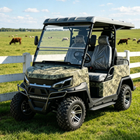 Voiturette de golf électrique 72V au lithium 4 places avec couleur de carrosserie personnalisable et espace de rangement supplémentaire pour les balades en quartier