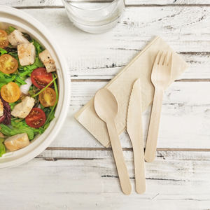 ชุดเครื่องใช้บนโต๊ะอาหารไม้แบบใช้ซ้ำได้ชุดเครื่องใช้บนโต๊ะอาหารทำจากไม้โลโก้ที่กำหนดเองเป็นมิตรกับสิ่งแวดล้อม - Product Image 4