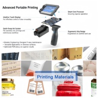 Impresora de Inyección de Tinta Portátil 4POLETECH, Impresora Manual para Texto/Código de Barras/Logotipo/Código QR/Número de Lote/Código de Fecha