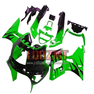 Cuerpo de molde de inyección para <span class=keywords><strong>KAWASAKI</strong></span> <span class=keywords><strong>NINJA</strong></span> ZZR <span class=keywords><strong>400</strong></span>, <span class=keywords><strong>verde</strong></span> y llama 90 91 92 204LQ.142 ZZR400 1990 1991 1992 90-92, carenados completos - Product Image 1