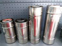 Système de tuyaux de cheminée coaxiaux à double paroi en acier inoxydable pour évacuation des gaz de chaudière 60mm 100mm