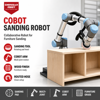 Robot de ponçage collaboratif flexible, bras de cobot multi-articulé pour la finition automatique des meubles et des surfaces en plastique