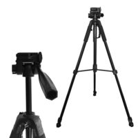 Trépied pliable professionnel en aluminium léger de 1,7 m avec anneau lumineux pour vidéo et photo, support de téléphone portable pour selfie et voyage