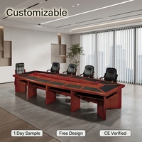 Meubles de salle de conférence de bureau, table de conférence en bois robuste de qualité industrielle ISO pour salle de réunion et bureau